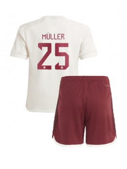 Billige Bayern Munich Thomas Muller #25 Tredjedraktsett Barn 2023-24 Kortermet (+ Korte bukser)